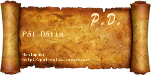 Pál Dália névjegykártya